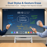 Tableaux interactifs intelligents pour salles de classe JH-98 98 pouces avec écran tactile multipoint USB pour l'éducation intelligente et les conférences