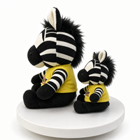 Maßgefertigtes Gelbes T-Shirt Puppenkleidung Weiches Plüsch-Outfit für Zebra-Stofftier Maskottchen Spielzeug in Verschiedenen Größen Puppenkostüm