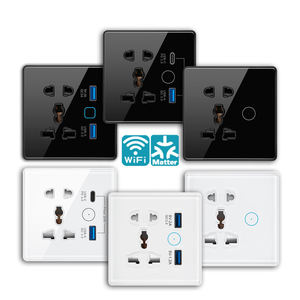 MT-1539MN Homekit Matter WiFi ซ็อกเก็ตแผงกระจกเว้าอัจฉริยะ รองรับการใช้งานร่วมกับ Alexa, Google Home, Apple Home และ Smartthings - Product Image 1