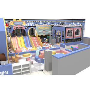 Aire de jeux intérieure sur le thème du château, style princesse, toboggan en spirale, ensemble d'escalade, parc de rêve pour filles, centre commercial - Product Image 5