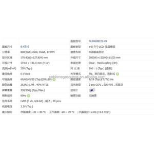 NL8060BC21-09หน้าจอ8.4นิ้ว800*600จอแสดงผล LCD NL8060BC21-09แผง LCD - Product Image 4