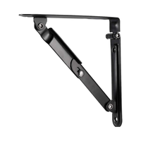 Support mural en acier au carbone 6 pouces 150mm étagères support pliant bras de dégagement long support de bureau de Table 2 pièces peu encombrant