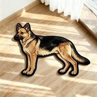 Tapis personnalisé pour animaux de compagnie, tapis en peluche en forme de chien irrégulier, tapis décoratif personnalisé avec portrait d'animal, cadeau pour les amoureux des animaux