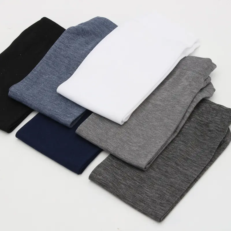 Business Summer Breathable Casual Short Crew Thin Silk High Elastic Nylon Men Socks