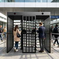 Tourniquet multi-mode de contrôle d'accès à hauteur complète avec télécommande pour projets gouvernementaux, scolaires, hospitaliers, de sécurité publique et de construction