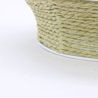 Lampe à main décorative en corde de papier beige personnalisée Lanterne solaire pour l'extérieur