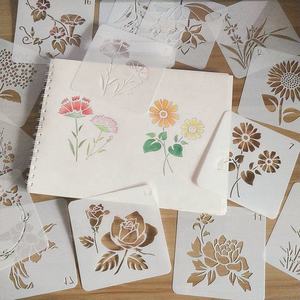 Mẫu Vẽ Bằng Nhựa PET PP Thân Thiện Với Môi Trường Khuôn Tô Vẽ Hoa Cắt Laser Tùy Chỉnh - Product Image 2