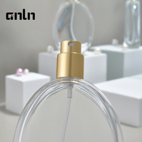 Flacon de parfum en verre de luxe 50 ml avec logo personnalisé, flacon pulvérisateur vide de haute qualité, atomiseur à fine brume, impression sérigraphique cosmétique