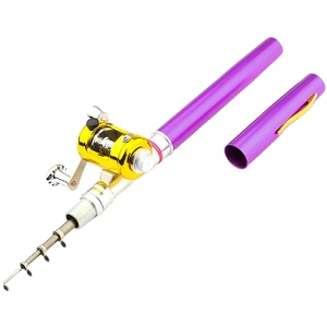 Nouvelle <span class=keywords><strong>canne</strong></span> à pêche télescopique en fibre de carbone ultra-légère de 20,5 cm et 52 g, format stylo de poche, pour la pêche à la crevette en lac et en ruisseau - Product Image 4