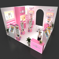 Conception et construction de stands GRATUITS PERSONNALISÉS Stand de présentation pour cosmétiques Stand d'exposition en bois pour foires commerciales