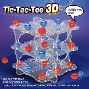 Juego de mesa de estrategia 3D Tic Tac Toe para niños y familia juguete educativo que desarrolla lógica espacial consigue <span class=keywords><strong>tres</strong></span> <span class=keywords><strong>en</strong></span> fila - Product Image 2