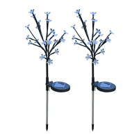 Lampu Taman Bunga Sakura Tenaga Surya Tahan Air dengan Pengisian Daya Tenaga Surya Lampu Bunga Sakura untuk Teras Halaman Natal Ulang Tahun