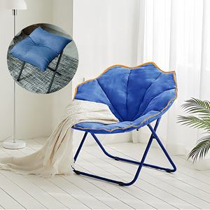 Chaise de camping Moon Chair <span class=keywords><strong>en</strong></span> vente chaude, fabriquée <span class=keywords><strong>en</strong></span> <span class=keywords><strong>tissu</strong></span> <span class=keywords><strong>en</strong></span> daim doux et respirant pour un confort de camping par temps chaud - Product Image 1
