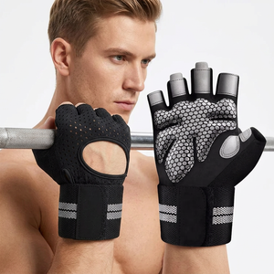 New Arrival Fashion <b>Leather</b> Half-Finger Lightweight Breathable Non-Slip Sport <b>Gloves</b> Gym Workout Fitness Weightlifting Heavy - Product Image 1