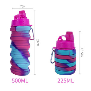 Botella de Agua Plegable de Silicona, Ideal para la Escuela, el Hogar, la Oficina y el Campamento, Material de Gel de Sílice, Apta para Agua Hirviendo - Product Image 3