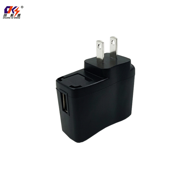 Universal Travel Adapter 5V 1A 1000mA 5W USB Port Charger Wall Type US Plug Single Output Charging Power Adapter Supply for LED