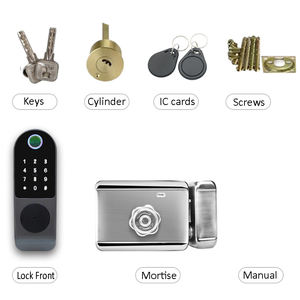 สมาร์ท Ble ttlock <span class=keywords><strong>บ้าน</strong></span>ขอบล็อคการเข้าถึงลาย<span class=keywords><strong>นิ้ว</strong></span>มือสแกนเนอร์ Biometric ล็อค<span class=keywords><strong>ประตู</strong></span>ดิจิตอลสำหรับประตู - Product Image 2