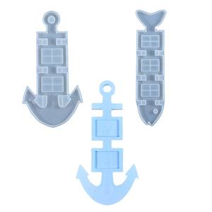 KK156 Océan style <span class=keywords><strong>bateau</strong></span> <span class=keywords><strong>ancre</strong></span> poisson os <span class=keywords><strong>photo</strong></span> cadre silicone moule salon tenture murale <span class=keywords><strong>d</strong></span>écoration - Product Image 5