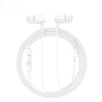 Écouteurs intra-auriculaires à son surround de haute qualité avec contrôle filaire, embouts en silicone souple pour la musique