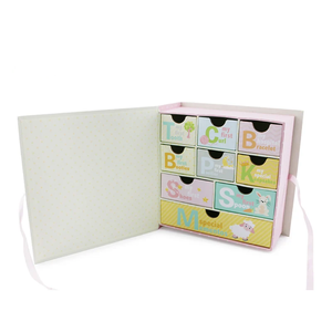 <strong>Baby</strong> Multi Drawer Milestone Storage <strong>Box</strong> in Memory <strong>Baby</strong> <strong>Keepsake</strong> Storage <strong>Box</strong> - Product Image 1