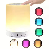 Haut-parleur audio portable sans fil BST 2025, portée 10m, mini-lecteur, commande tactile, alimenté par batterie, lampe de chevet RGB