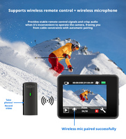 Caméra d'action double écran avant-arrière DLC 5K Ultra HD avec étanchéité 30M, anti-tremblement, WiFi, caméra sportive, caméra embarquée pour le surf