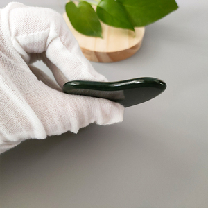 Nephrit-Jade Gesichtsmassage-Werkzeuge Handgefertigtes Jade-Guasha-Brett SPA Akupunktur-Therapie-Tools Gesichts-Hetian-Jade Gua Sha Werkzeuge - Product Image 3