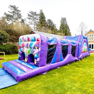 Gran circuito de obstáculos inflable comercial para exteriores, castillo inflable para fiestas, pista de obstáculos inflable para adultos - Product Image 1