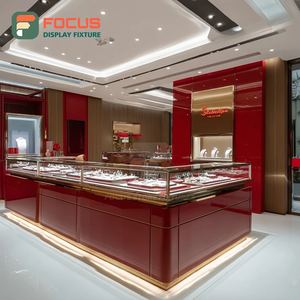 Vitrine de présentation de bijoux sur mesure pour boutique, cadre métallique, vitrine en verre pour magasin de marque - Product Image 5