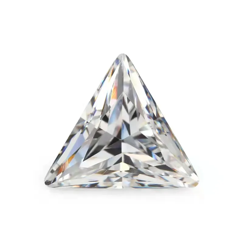 Pedras preciosas triangulares alta claridade aaa branca cz
