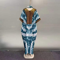 Robe élégante à manches courtes et col rond, ornée de sequins, style musulman du Moyen-Orient, vente en gros, nouvelle collection