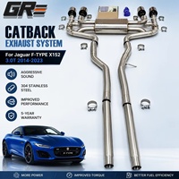 Échappement arrière à soupapes en acier inoxydable pour Jaguar F-TYPE X152 3.0T 2014-2023, section intermédiaire arrière, silencieux à quatre sorties
