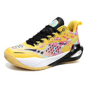 Zapatillas <span class=keywords><strong>de</strong></span> Baloncesto con Parte Superior <span class=keywords><strong>de</strong></span> Malla Transpirable, Amortiguadoras, Antideslizantes, con Estampado <span class=keywords><strong>de</strong></span> Grafiti, para Entrenamiento Deportivo en Interiores y Exteriores - Product Image 3