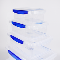 Boîte à lunch en plastique pour aliments avec couvercle verrouillable, design empilable pour gagner de l'espace au réfrigérateur et dans les placards
