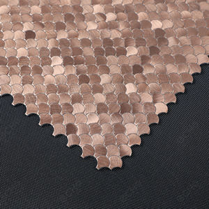 Mosaico Metálico de Aluminio en Forma de Concha Mini Color Cooper para Decoración de Fondo de TV - Product Image 3