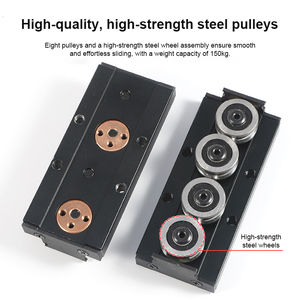 Roulettes pour meubles, quincaillerie DIY, glissières à <span class=keywords><strong>rail</strong></span>, rails coulissants, armoires de chambre à coucher, dressing, systèmes muraux en aluminium, <span class=keywords><strong>placard</strong></span> - Product Image 4