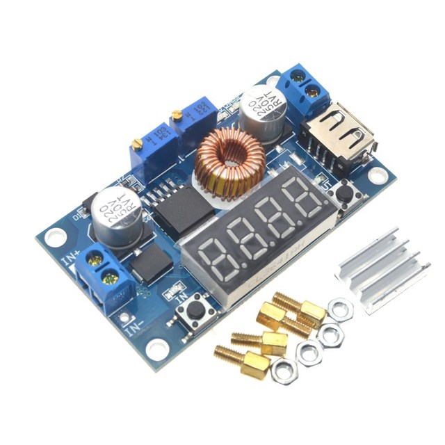 DC-DC 5A Digital Led Display Drive Battery Charger Module CC/CV USB Step Down Buck Converter With Voltmeter Ammeter