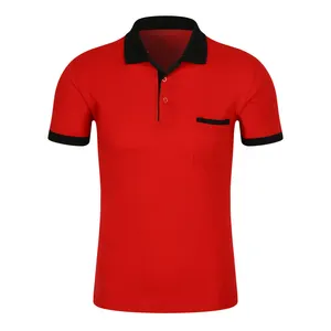 Оптовая продажа, мужская рубашка-поло с логотипом под заказ, влагоотводящие поло с карманным рукавом, теннисные рубашки для гольфа, Двухцветный Топ