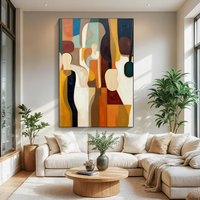 Peinture à l'huile réaliste sur toile, art mural moderne, cowboy western, peinte à la main, pour hommes et femmes, portraits décoratifs de couple