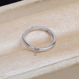 Wenchi S925 Argent DIY Support d'accessoires perles Anneau ouvert Design simple et polyvalent Taille 8-10 Composants de bijoux - 16752 - Product Image 4