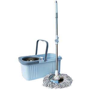 Ensemble serpillière rotative et seau, manche en acier inoxydable, têtes en <span class=keywords><strong>microfibre</strong></span>, rotation à 360°, outil de nettoyage des sols, maison, bureau, hôtel, vente en gros - Product Image 1