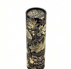 Boîte d'emballage cylindrique en papier kraft avec estampage à chaud pour thé, huiles essentielles, aliments et cosmétiques - Product Image 5