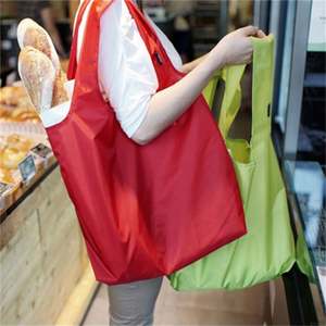 Sac fourre-tout en polyester de grande capacité avec logo personnalisé/lettre de couleur en vente en gros Sac fourre-tout shopping pliable extensible et réutilisable pour femmes - Product Image 4