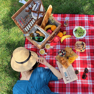 Cesta <span class=keywords><strong>de</strong></span> picnic redonda <span class=keywords><strong>de</strong></span> <span class=keywords><strong>mimbre</strong></span> tejida a mano, económica, en venta - Product Image 6