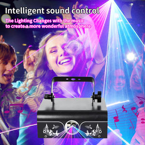 Iluminación de escenario láser RGB con animación 3D DMX512, proyector de <span class=keywords><strong>discoteca</strong></span> activado por sonido remoto, haz de luces para Bar, boda - Product Image 3
