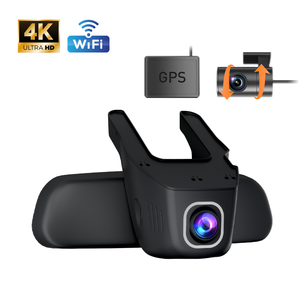 Caméra de tableau de bord 3-en-1 4K HD avec vision nocturne, GPS, WiFi, enregistrement 3 canaux, enregistreur vidéo à double objectif - Product Image 3