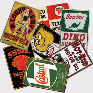 Plaques Métalliques Vintage Décoratives pour Garage, Affiches Hot Rod, Plaques Métalliques Rétro pour Stations-Service, Décoration Murale pour Man Cave - Product Image 1