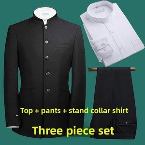Traje Zhongshan con Cuentas <span class=keywords><strong>para</strong></span> <span class=keywords><strong>Hombre</strong></span>, Corte Slim, <span class=keywords><strong>para</strong></span> Jóvenes, Estudiantes, Actuaciones, Bodas, Traje Tang <span class=keywords><strong>para</strong></span> Hombres de Mediana Edad y Mayores, Chaqueta de Fibra de Vinagre - Product Image 2