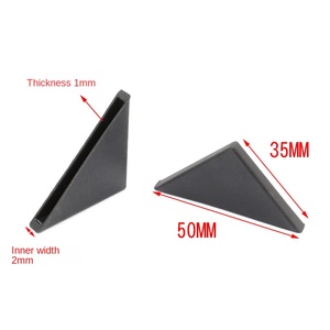 <span class=keywords><strong>Suian</strong></span> góc phải Gương kính cường lực chống va chạm góc bảo vệ màu đen trắng nhỏ tam giác nhựa hồ cá Phụ Kiện - Product Image 3