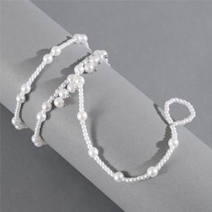 Bracelet multicouche chaud vente en gros longue chaîne de perles pendentif cheville pour sandales <span class=keywords><strong>pieds</strong></span> nus plage pied bijoux de mariée cadeau de fête - Product Image 4